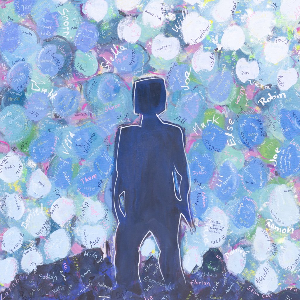 Nick in front of a crowd