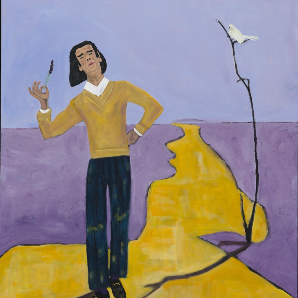 Nick Cave holding up Lavender